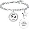 Luca Barra BRACCIALE DONNA IN ACCIAIO SEGNO ZODIACALE CANCRO PIASTRA