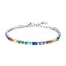 Luca Barra BRACCIALE TENNIS DONNA ZIRCONI BAGUETTE MULTICOLOR