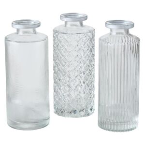 Boltze Set 3 vasi piccoli in vetro Adore Trasparente