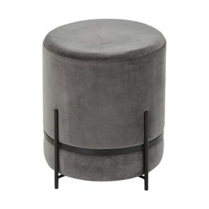 Westwing Collection Pouf in velluto Haven Grigio