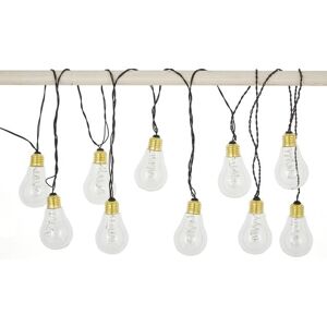 Best Ghirlanda a LED Bulb, 360 cm, 10 lampioni Trasparente, Oro