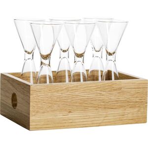 Sagaform Set bicchieri liquore in vetro soffiato Semon 7 pz Trasparente, Marrone
