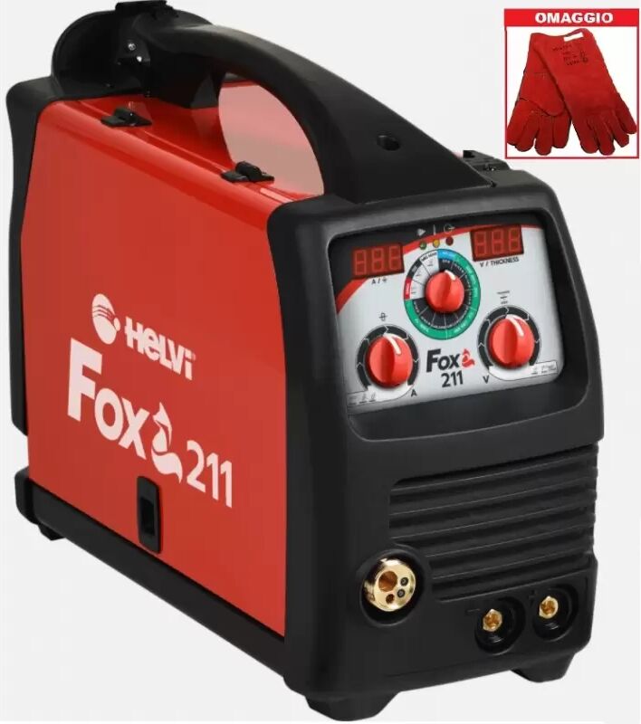 helvi fox 211 digital   saldatrice multiprocesso (mma, mig mag, tig) + omaggio