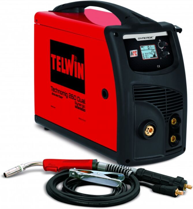 Telwin Technomig 260 Dual Synergic   Saldatrice Multiprocesso (mma, Mig Mag, Tig)