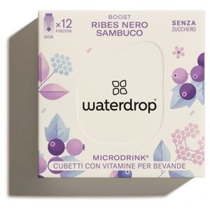 Waterdrop Microdrink Gmbh Waterdrop Microdrink Boost Con Vitamine Per Bevande Al Gusto Ribes Nero E Sambuco 12 Cubetti Scadenza 05/2024