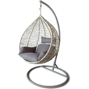 Polironeshop Poltrona sospesa in rattan con piedistallo - RELAXA