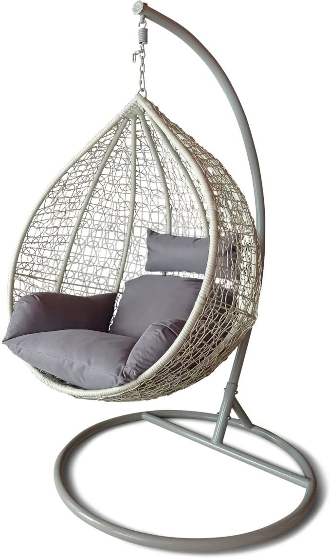 Polironeshop Poltrona sospesa in rattan con piedistallo - RELAXA