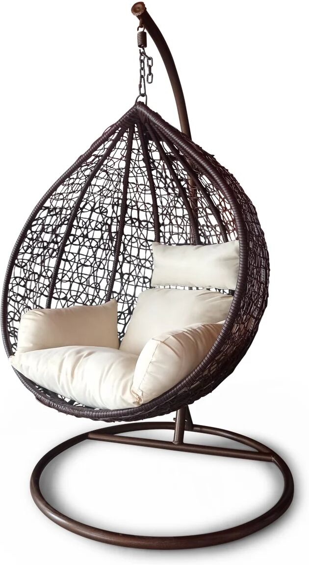 Polironeshop Poltrona sospesa in rattan con piedistallo - RELAXA