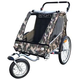 PapilioShop LEON - Rimorchio Per Bicicletta e Passeggino Per 1 o 2 Bambini (LEO23N)