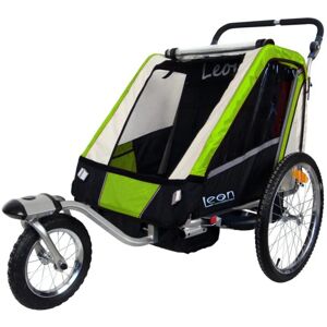 PapilioShop LEON - Rimorchio Per Bicicletta e Passeggino Per 1 o 2 Bambini (LEO18N)