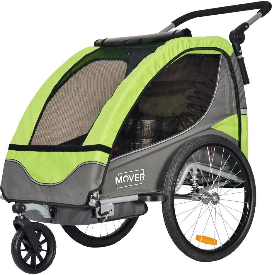 PapilioShop MOVER - Rimorchio Bici e Passeggino Per 1 o 2 Bambini (MVE18)