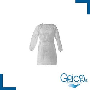 Gricon Camice Monouso Visitatore in TNT Bianco Cat.1 - 10pz -