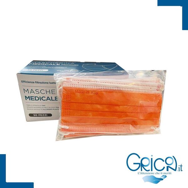 gricon mascherine chirurgiche colorate italiane - 50 pz. -