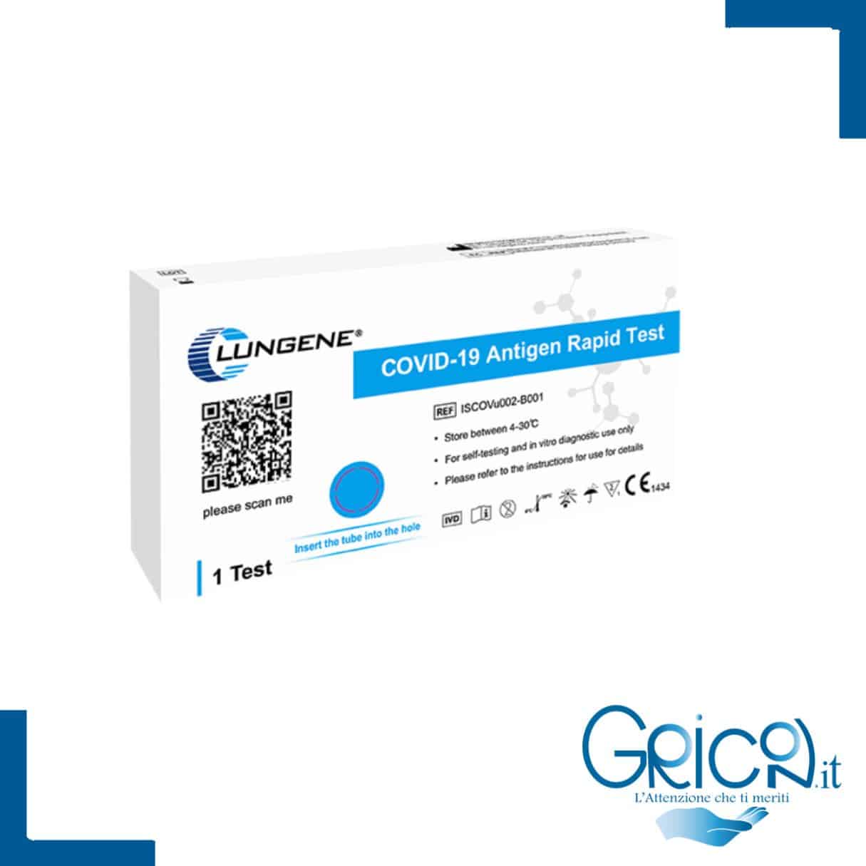 clungene self test tampone rapido covid-19 scadenza 05/24 - 5 pz