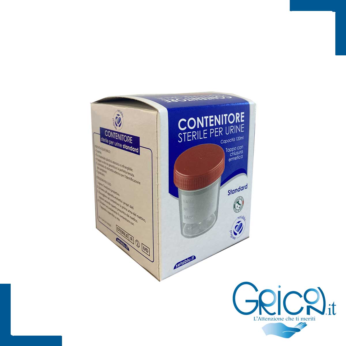 durex contenitore sterile per urine setablu - 120 ml -