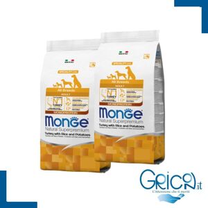 Monge Cane All Breeds Adult Monoprotein Tacchino con Riso e Patate - 2+ sacchi
