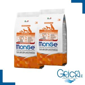 Monge Cane All Breeds Puppy & Junior Anatra con Riso e Patate - 2+ sacchi