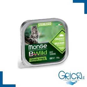 Monge Bwild Grain Free Gatto Sterilizzato Cinghiale con ortaggi (fagiolini e carote) 100 g - 1 pz