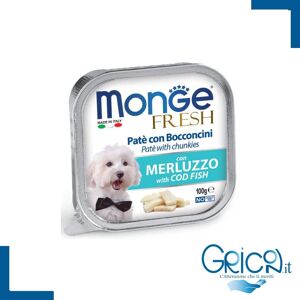 Monge Cane Fresh Paté e Bocconcini con Merluzzo 100 g - 1 pz