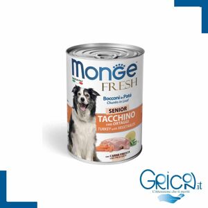 Monge Cane Fresh Bocconi in Paté Tacchino con Ortaggi Senior 400 g - 1 pz