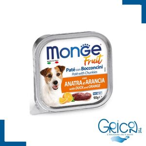 Monge Cane Fruit Paté e Bocconcini con Anatra e Arancia 100 g - 1 pz