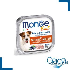 Monge Cane Fruit Paté e Bocconcini con Tacchino e Mirtilli 100 g - 1 pz