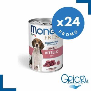 Monge Cane Fresh Bocconi in Paté con Vitello Adult 400 g - 24 pz