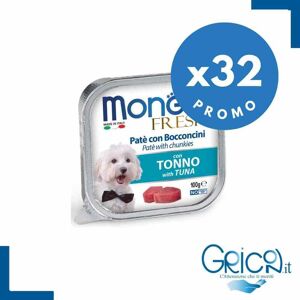 Monge Cane Fresh Paté e Bocconcini con Tonno 100 g - 32 pz