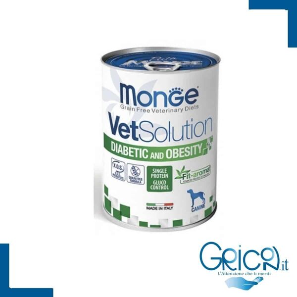 monge cane vetsolution diabetic and obesity 400 gr - 1 pz