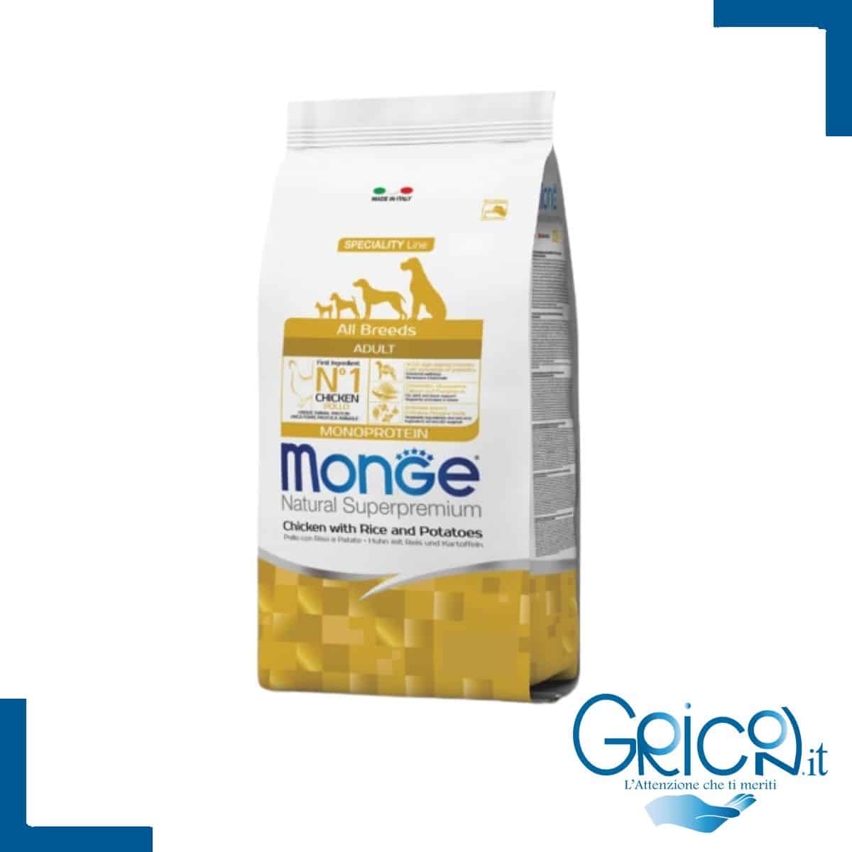 monge cane all breeds adult pollo con riso e patate - 2+ sacchi