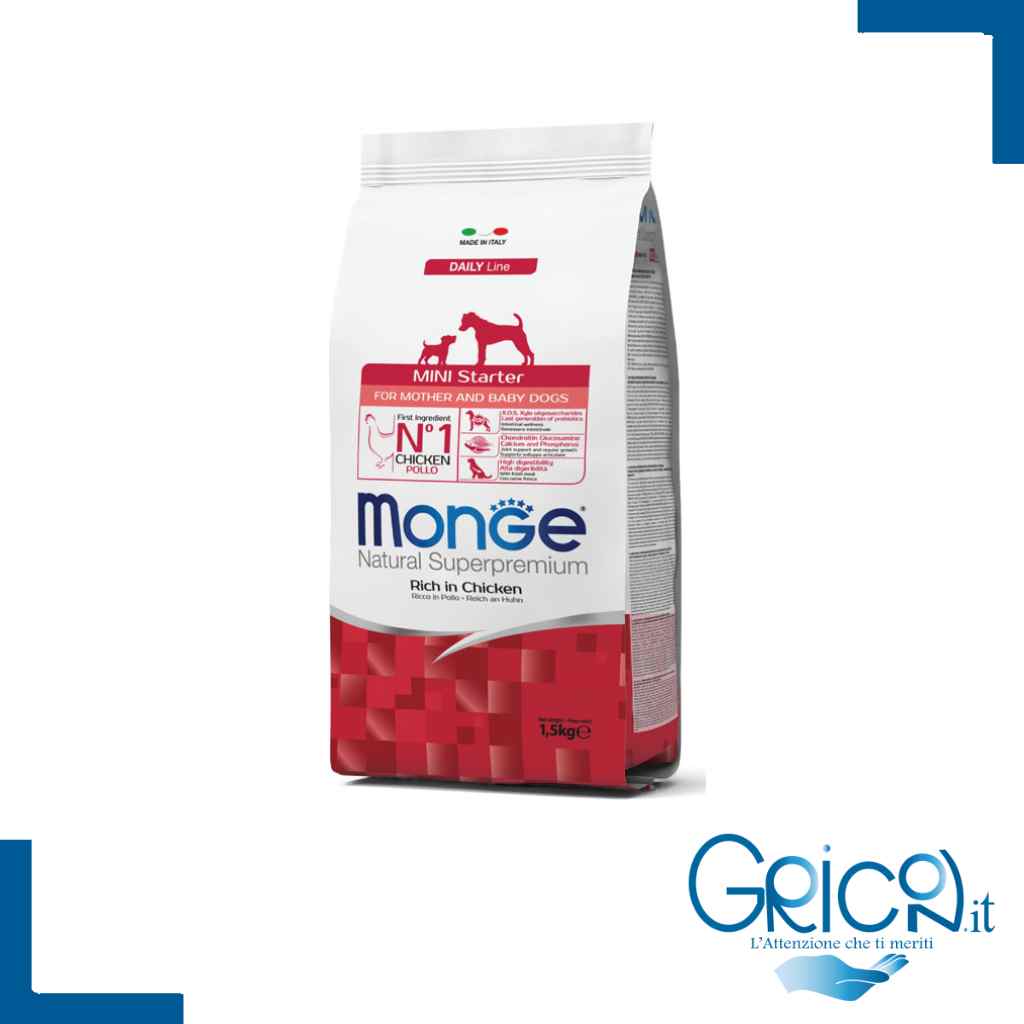 monge cane mini starter ricco in pollo - 2+ sacchi