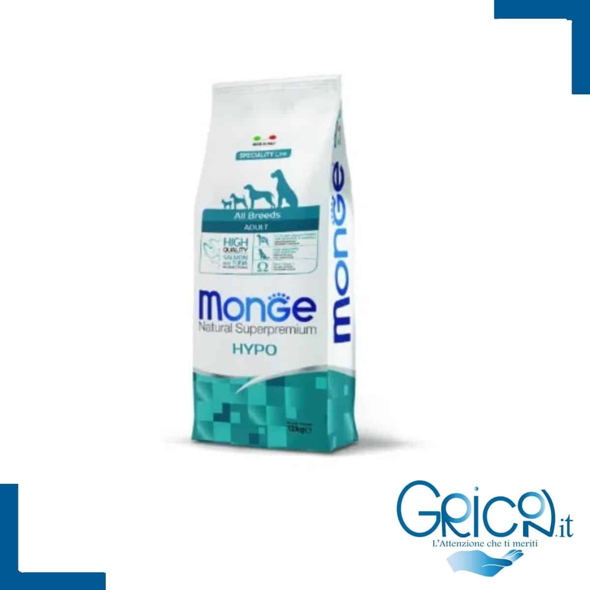 Monge All Breeds Adult Hypo con Salmone e Tonno - 12 kg , 1 sacco