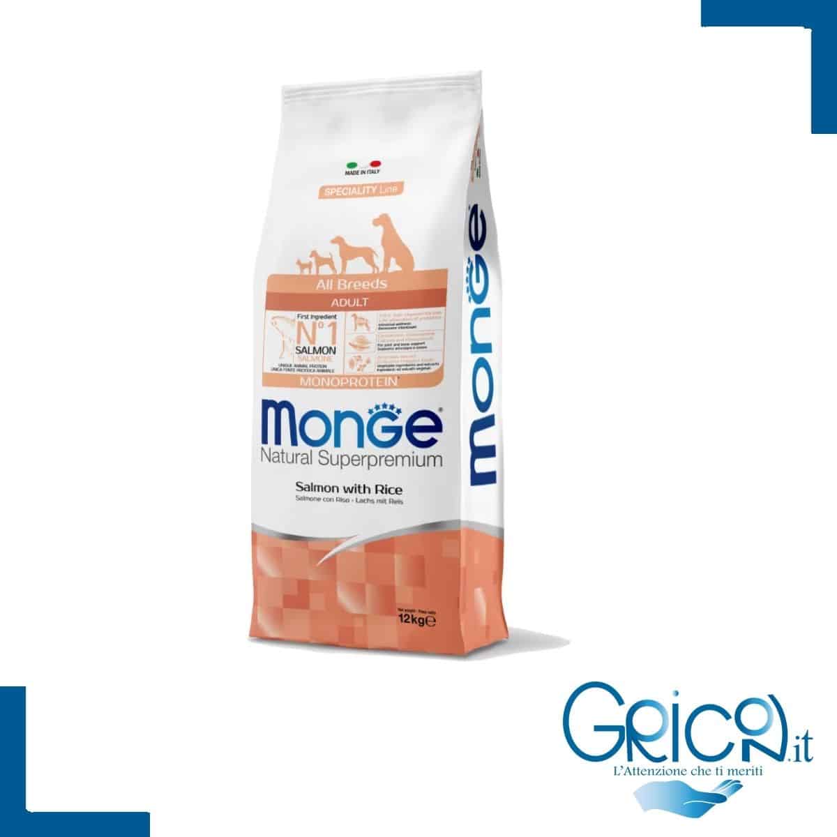 Monge All Breeds Adult Salmone con Riso - 2,5 kg , 2+ sacchi