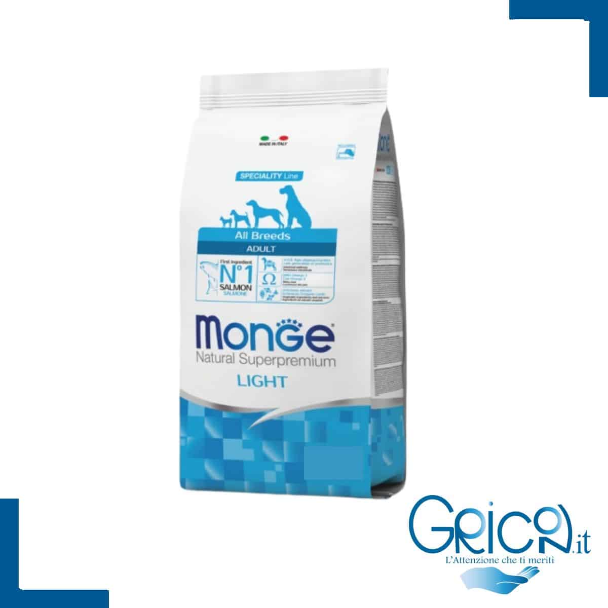 Monge Cane All Breeds Adult Light Salmone con Riso - 2+ sacchi