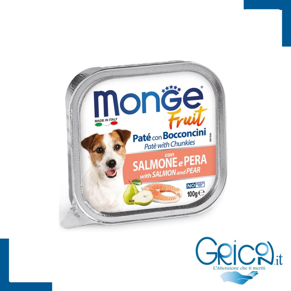 Monge Cane Fruit Paté e Bocconcini con Salmone e Pera 100 g - 1 pz