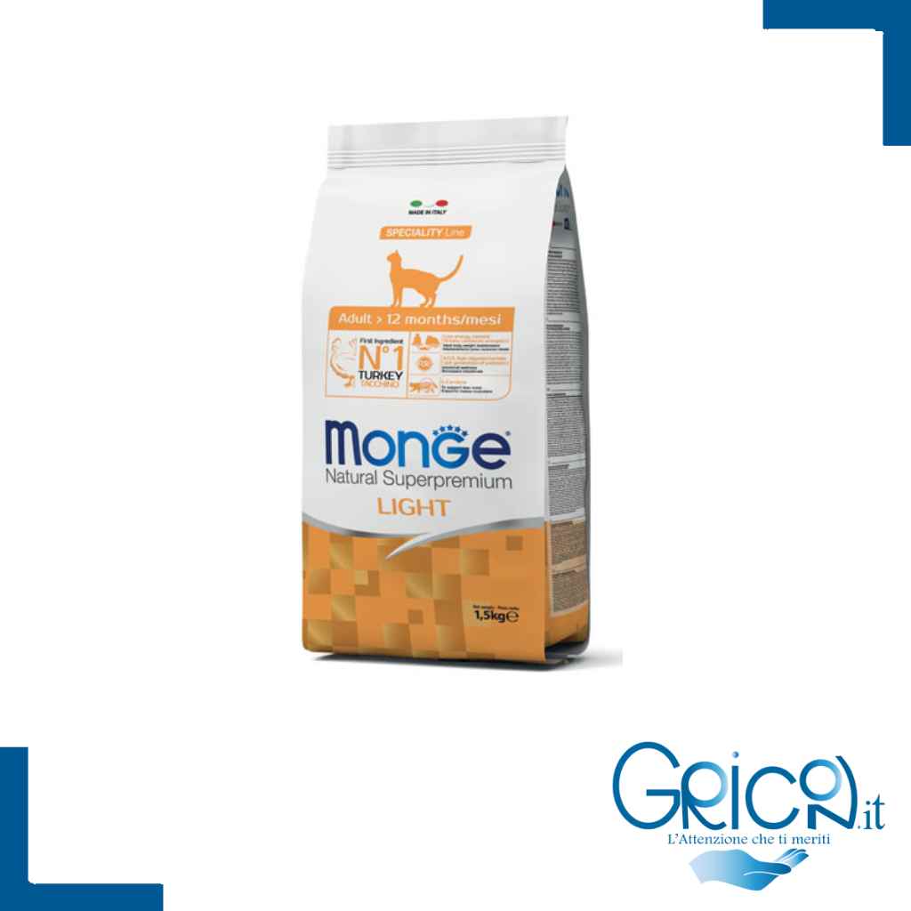 Monge Gatto Light Tacchino 1.5 kg - 2+ sacchi