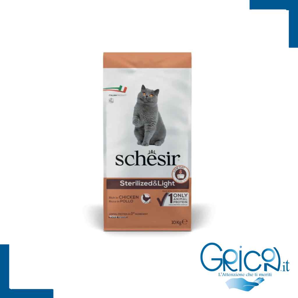 Schesir Gatto Sterilized and Light Ricco in Pollo 10 Kg - 2+ sacchi