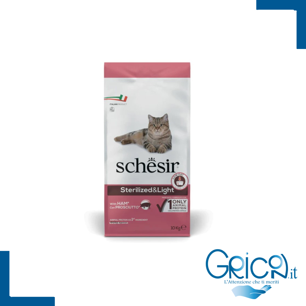 Schesir Gatto Sterilized and Light Ricco In Prosciutto 10 Kg - 10 kg , 1 sacco