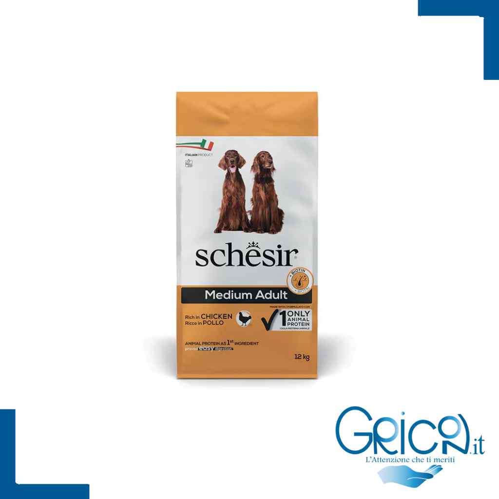 Schesir Cane Ricco in Pollo Medium 12 Kg - 2+ sacchi