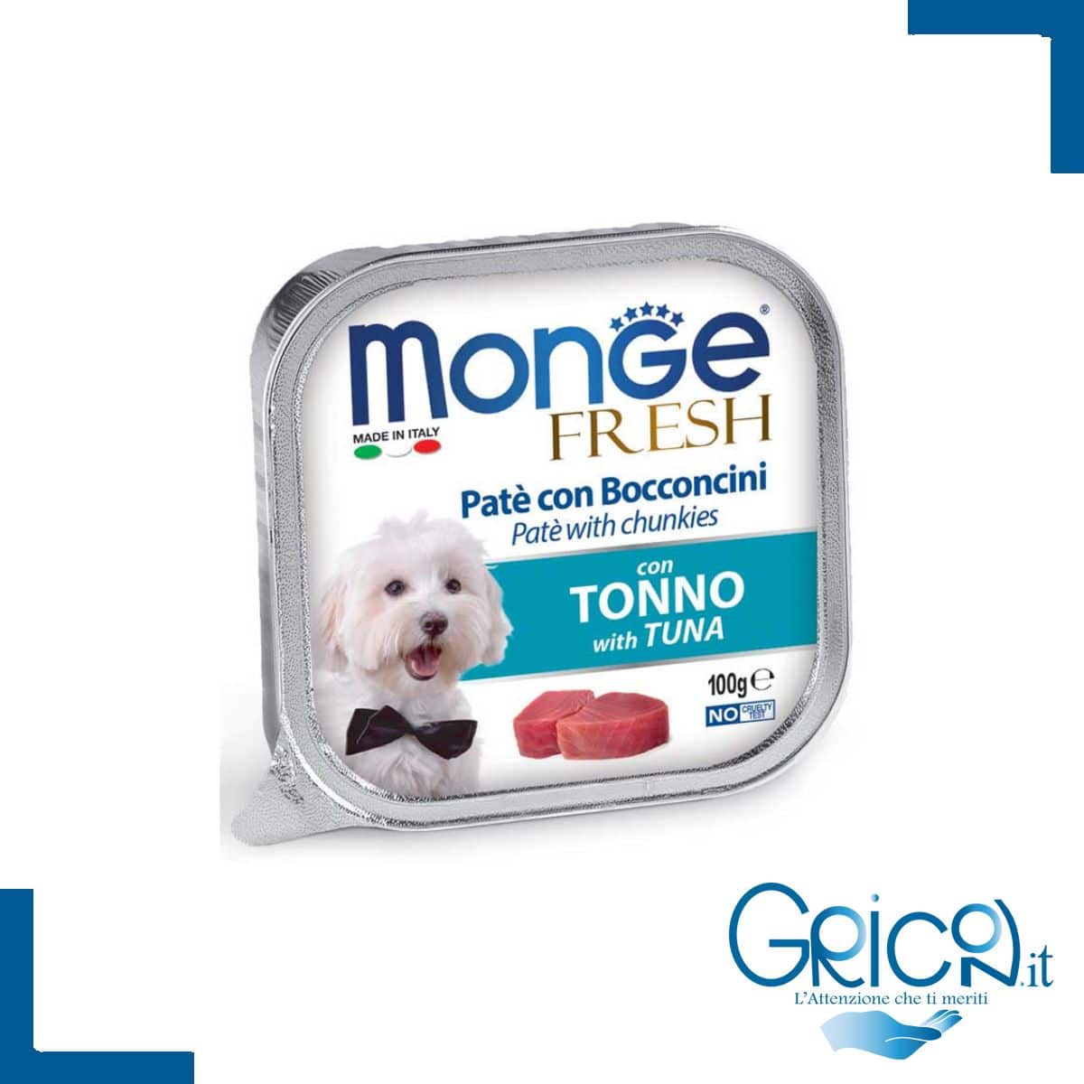 Monge Fresh Paté e Bocconcini con Tonno - 100 g - 1 pz