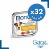 Monge Cane Fruit Paté e Bocconcini con Pollo e Lamponi 100 g - 32 pz