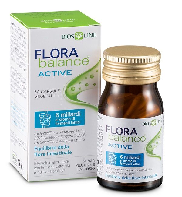 BIOS LINE SPA Florabalance Active - Integratore Per Equilibrare La Flora Intestinale - 30 Capsule