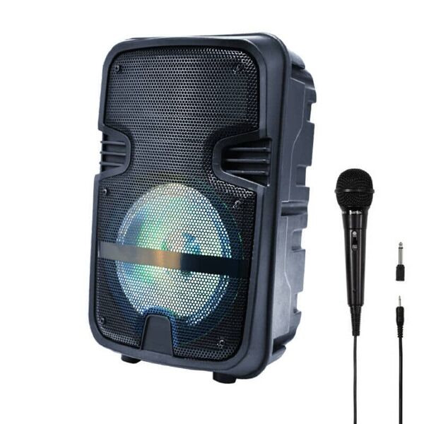 akai akbt940 altoparlante 6.5 speaker bluetooth led wireless 30w + microfono
