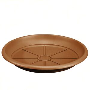 Sottovaso Colore Terracotta Sottofioriera Rotonda in Plastica per Vasi Ø 24 cm