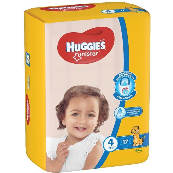 kimberly clark italia huggies unistar 4 7/18kg 18pz