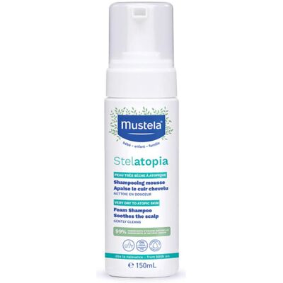 Mustela Stelatopia - Shampoo Mousse pelle a tendenza Atopica, 150ml Mustela Stelatopia - Shampoo Mousse pelle a tendenza Atopica, 150ml