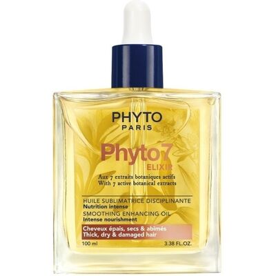 Phyto 7 Elixir Intense Huile Olio Sublimante Disciplinante Capelli Spessi Secchi e Danneggiati, 100ml Phyto 7 Elixir Intense Huile Olio Sublimante Disciplinante Capelli Spessi Secchi e Danneggiati, 100ml