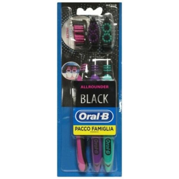 procter & gamble srl oral-b® spazzolino manuale robin hood black 40 medio 3 pezzi