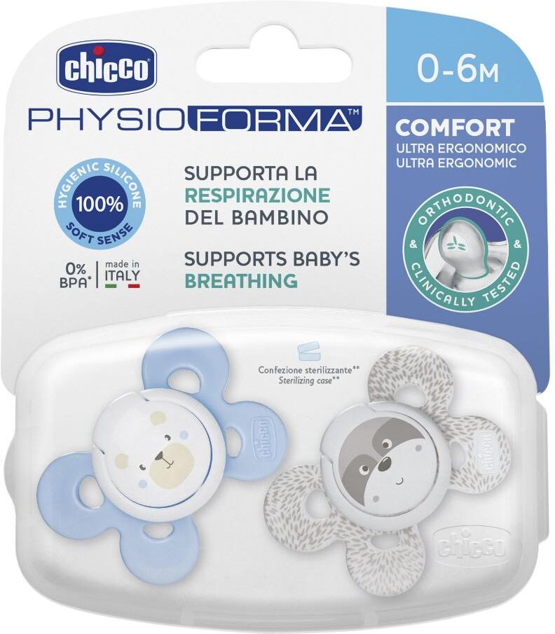 Chicco Ch Succh Comf Boy Sil 0-6m 2p