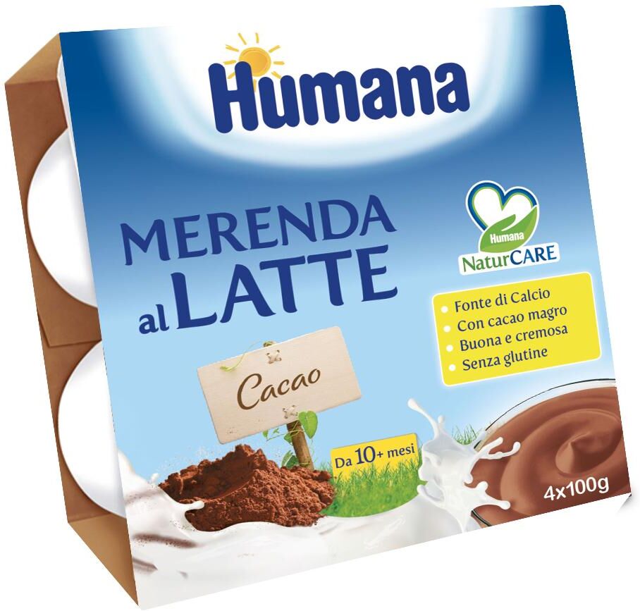 Humana Italia Spa Humana Merenda Latte Cioc 4x100g